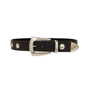B-Low the Belt Jordana Mini Moto Belt in Black & Silver